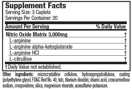 Six Star N.O. Fury Pill - Supp Facts