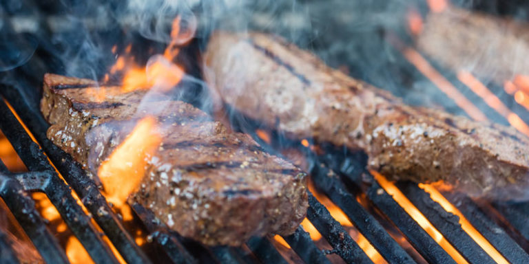 Summer BBQ - Grilling steak
